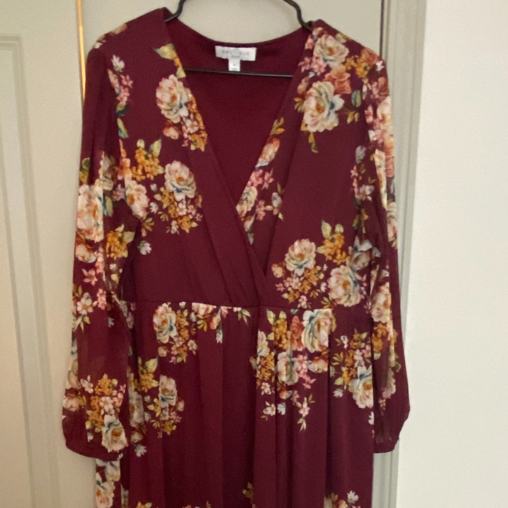 Long sleeve floral maxi dress